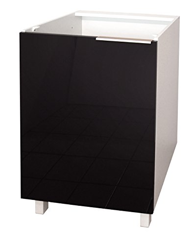 Armário de Cozinha BERLENUS CP6BN | Preto Aucune - Armários de cozinha - aglomerado, preto, dobradiça, ajustável