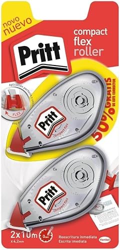 Pritt Corrector Roller Compacto 2X4.2Mm Henkel - Correção de fluídos, canetas e fitas - compacto, 2x4.2mm, ponta flexível