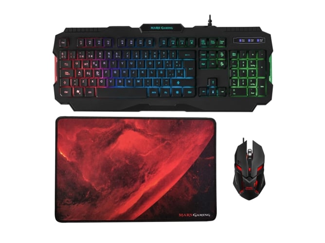 Teclado Gaming MARS GAMING MKR4 (Espanhol - Preto) Mars Gaming - Conjuntos de acessórios de computador - gaming, preto