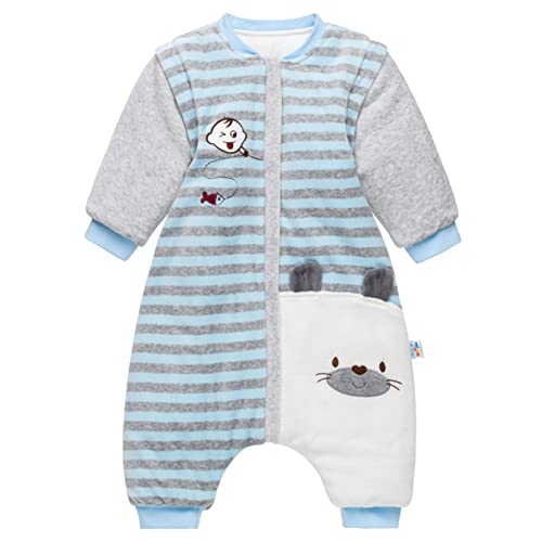 Saco de Dormir JIAMY Bebé com Pernas Separáveis (Algodão - Cinza) Huizhou Jimiaimee Costumes Co., Ltd - Cobertores - algodão, cinza, pernas separáveis
