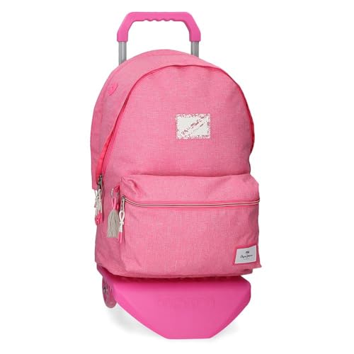 Mochila PEPE JEANS Luna (Universal - Rosa) PEPE JEANS - Mochilas - escolar, computador, alça ajustável, compartimentos