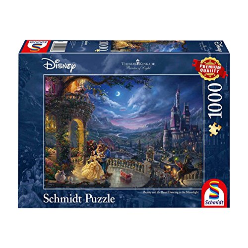 Puzzle 2D SCHMIDT Thomas Kinkade: Disney - The Beauty and the Beast Schmidt Spiele - Quebra-cabeças de encaixar - cartão, 1000 peças, beleza, qualidade elevada