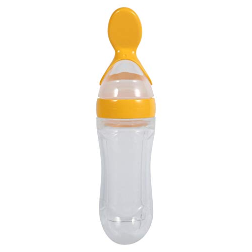 Biberão KUULEYN Silicone Amarelo (90ml) Kuuleyn - Biberões - silicone, coelhinho, cuchara, 90ml