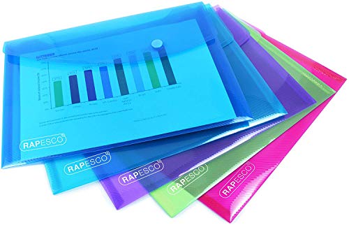Pasta Polipropileno (PP) RAPESCO 0689 Multicor Rapesco - Pastas e capas de relatório - polipropileno, pp, multicor