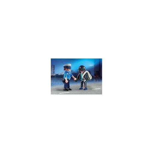 Playmobil City Action 9218 Duo Pack Polícia e Ladrão PLAYMOBIL - Bonecos de ação e brinquedo - polícia, ladrão, carro, mota, luzes, som
