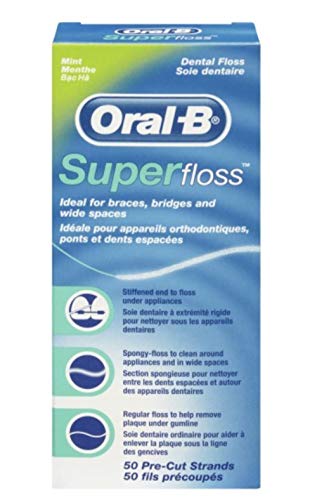Oral-B 50 Unidades Pre-Cortadas Superfloss Oral-B - Fio dental - oral-b, superfloss, pré-cortadas, 50 unidades