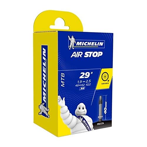 Tubo de Ar Michelin Airstop 37/47X288/305 St 34 MICHELIN - Câmaras de ar de bicicleta - tubo de ar, michelin airstop, 37/47x288/305 st 34, comprimento 34 cm, diâmetro interno 3,7 cm, diâmetro externo 4,7 cm