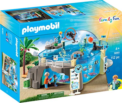 Playmobil Aquário Marinho (Idade Mínima Recomendada: 4 anos) PLAYMOBIL - Conjuntos de brinquedos - aquário, marinho, figuras, leões marinhos, peixes