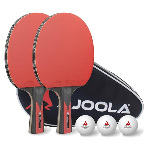 Conjunto de 2 Raquetes de Ténis de Mesa JOOLA Carbon JOOLA - Raquetes e conjuntos de ping pong - 2 raquetes, carbono, bolas incluídas, bolsa de transporte