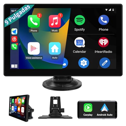 Ecrã Auto 9'' Carplay Bluetooth Siri Android AWESAFE - Áudio - carplay, bluetooth, siri, android, gps