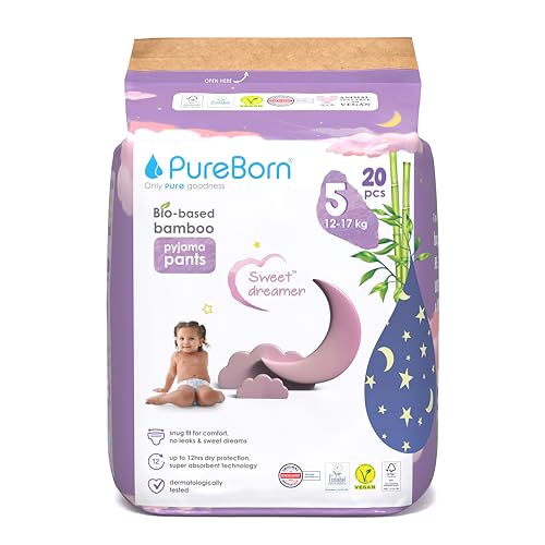 Pureborn Sweet Dreamer Calças De Noite Tamanho 5 20 Unidades PureBorn - Roupa interior - calças, noite, tamanho 5