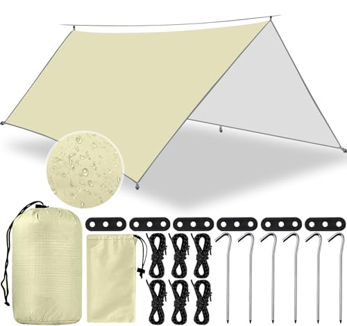 Toldo Impermeável GUHAOOL 3X3M com 6 Cables e 6 Estacas GUHAOOL - Acessórios de hardware - impermeável, 3x3 m, 6 cabos, 6 estacas