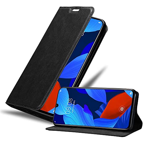 Capa para Huawei Nova 5/5 Pro CADORABO Preto CADORABO - Capas para telemóveis - capa, huawei nova 5, cadorabo, preto, couro, resistente
