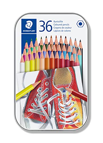 Lápis de Cor STAEDTLER 175 M36 (Multicor) Staedtler - Lápis - multicor, traço suave, hexagonal, cores vivas