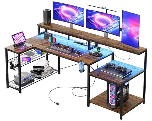 Mesa Gaming BESTIER (PC - 181x90x46 cm - Castanho) Bestier - Mesas - pc, 181x90x46 cm, castanho