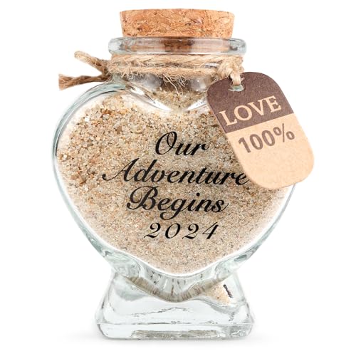 HSXiang Recipient of Moon Sand Memory Jar for Wedding Anniversary 2024 Our Adventure Begins XUZHOUFUHANGBOLIYOUXIANGONGSI - Materiais de arte e artesanato - recipient, moon sand, memory jar, wedding anniversary, 2024