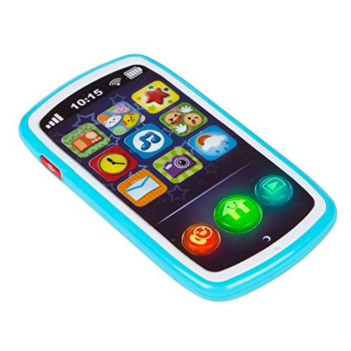 Jogos Didáticos WINFUN Color Baby Phone Azul winfun - Eletrônicos falsos - conversor de voz, melodias, gravação, reprodução