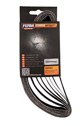 Conjunto de Cinta de Lixa FERM Abrasiva 13Mm Ferm - Lixa e esponjas de polimento - 13mm, 8 bandas, P40, P80, P120