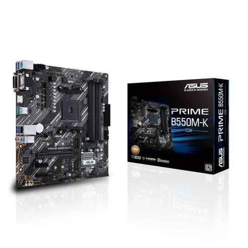 Motherboard ASUS Prime B550M-K (Socket AM4 - AMD B550 - Micro-ATX) ASUS - Placas-mãe - asus, prime, B550M-K, am4, amd b550, Micro-ATX