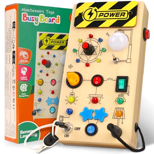Jogo Didático OPHY Busy Board (Idade Mínima: 1) Ophy - Brinquedos - coordenação motora, desenvolvimento cognitivo, 16 luzes LED, interruptores