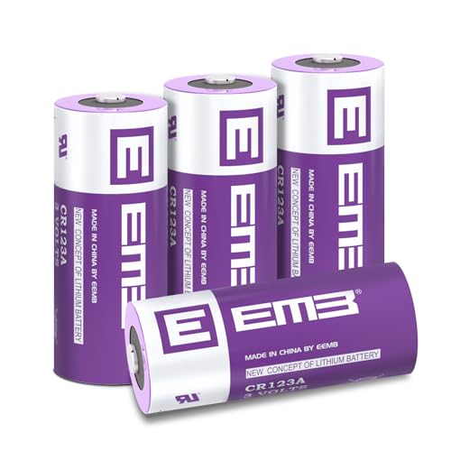 Pilha Recarregável EEMB CR123A (4 unidades) EEMB - Baterias - 3V, 1700 mAh, iões, cr123a