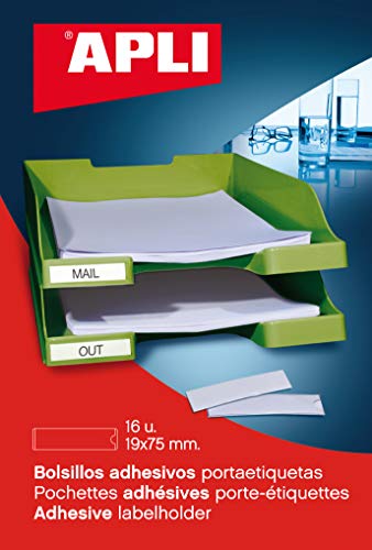 Apli Bolsos Adesivos Para Etiquetas 19 X 75Mm APLI - Papel de impressora e copiadora - 19 x 75 mm, adesivos, organização, etiquetas