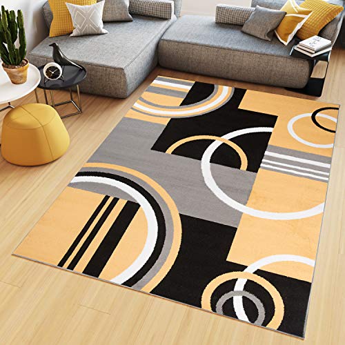 Tapete HOMCOM Tapete de Design Moderno Geométrico (160x220cm) TAPISO - Tapetes - geométrico, 160x220cm, polipropileno, fácil de limpar