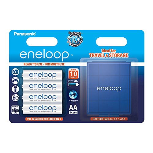 Pilha Recarregável PANASONIC AA Eneloop (4 unidades) Panasonic - Baterias - 1900 mAh, nimh, preto