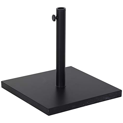 Base de guarda-sol Outsunny | 45 x 45 x 39 cm - Preto Outsunny - Bases para guarda-sóis de exterior - 45 x 45 cm, ajustável, anti-deslizantes, fácil de limpar