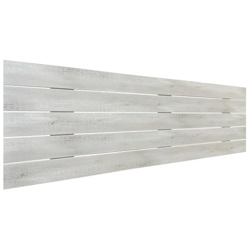Cabeça de Madeira para Parede DHOME com Suporte de Ferro | 160 x 46 cm - Branco DHOME - Cabeceiras e peseiras - madeira, suporte de ferro, 160 x 46 cm