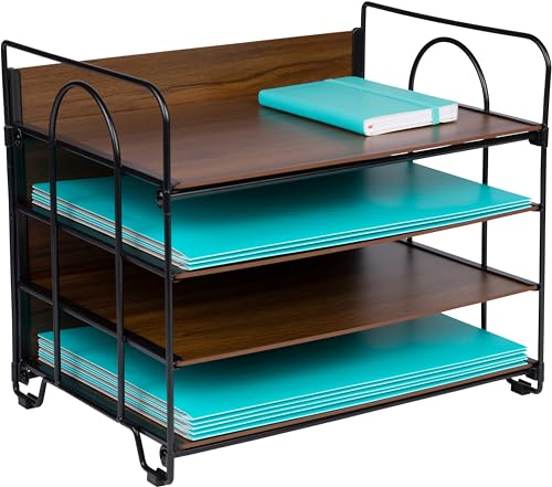 Organizador de Secretária DURONIC 4Níveis Dasher Products - Organizadores de mesa - 4 níveis, plástico resistente, moderno, elegante
