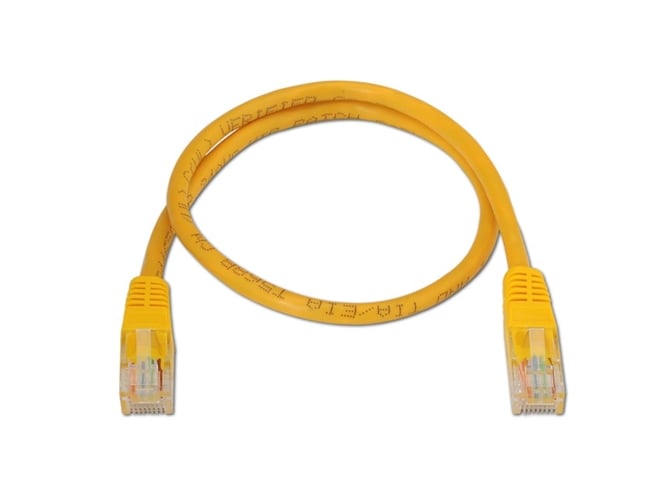 Cabo de Rede NANOCABLE (RJ45 - 3 m - Amarelo) NANOCABLE - Cabos de rede - cabo, rede, nanocable, rj45, 3m, amarelo