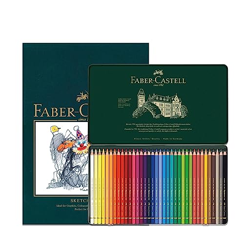 Lápis de Cor FABER-CASTELL Polychrome (36 Un) Faber-Castell - Lápis de madeira - 36 cores, pincel, borracha, traço médio
