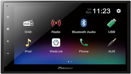 Autorrádio Multimédia PIONEER DMH-A340DAB Pioneer - Aparelhos de áudio e vídeo para veículos e sistemas de painel - dab+, bluetooth, 2.0 canais, 4 W