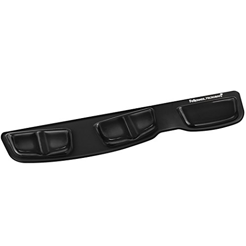 Apoio de Pulsos FELLOWES Health-V (Preto) Fellowes - Apoio de pulso para teclado e mouse - suporte ergonómico, gel, fácil limpeza, prevenção síndrome de túnel carpiano