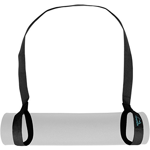 Faixa de Yoga CAMPTECK U6820 (Preto - 180 cm) CampTeck - Bolsas e correias para tapetes de yoga - yoga, preto, 180 cm