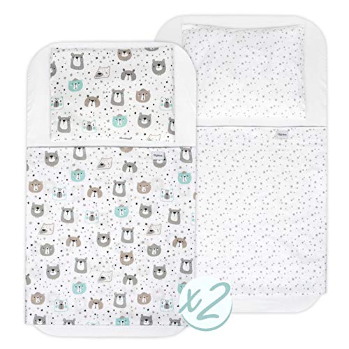 Conjunto de Lençóis FLYIDEAS Next2Me (Algodão - Branco - 50 x 83 cm) FlyIdeas - Roupa de cama e cama - algodão, branco, 50x83cm