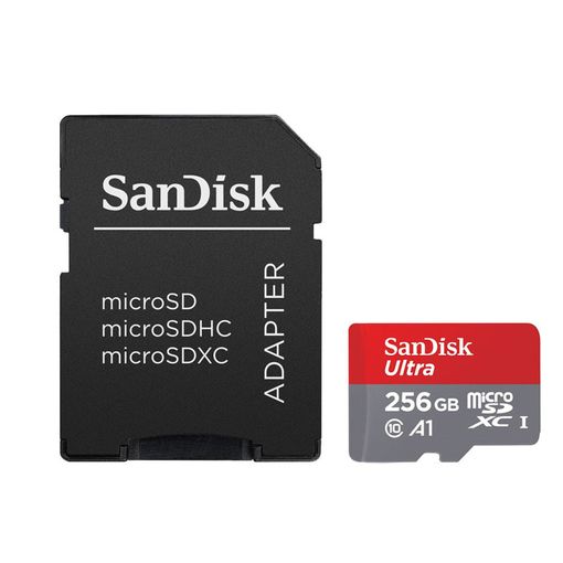 Cartão de Memória MicroSDXC SanDisk Ultra A1 - 256 GB Sandisk - Cartões de memória flash - MicroSDXC, sanDisk ultra a1, 256 GB