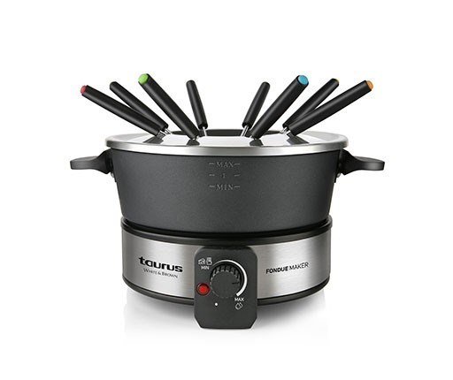 Fondue TAURUS FF2 (Capacidade: 800 g - Temperatura Máx.: 120 °C) Taurus - Panelas e conjuntos de fondue - 800 g, 120 °C, inox, anti-deslizantes