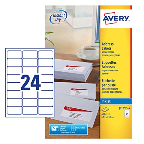 Etiquetas AVERY J8159-25 (Branco - Branco) AVE - Etiquetas de endereço - branco, avery