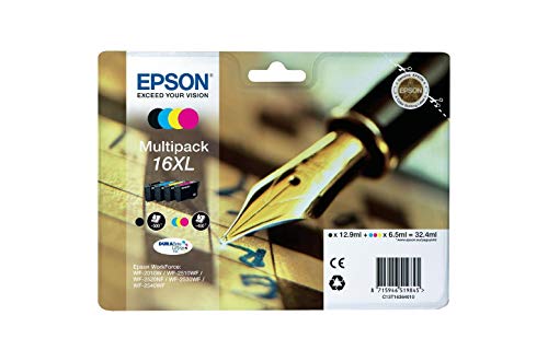 Multipack de 4 Tinteiros EPSON 16XL - C13T16364012 Epson - Cartuchos de toner e jato de tinta - multipack, tinteiros, epson, 16xl