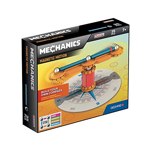 Brinquedo Magnético GEOMAG Mechanics Compass 35 GIOCHI PREZIOSI - Brinquedos de conjunto de construção - 35 peças, bússola, esfera, geomagnético