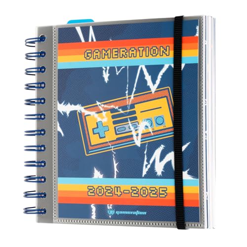 Agenda Escolar ERIK EDITORES 2024-2025 Gamer Generation (A5 - 14.8x21cm) Grupo Erik - Calendários, organizadores e planejadores - agenda escolar, erik editores, gamer generation, dia-página, capa personalizável, folhas decorativas