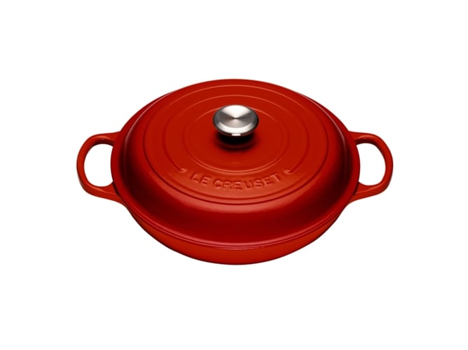 Caçarola com Tampa LE CREUSET Vermelho (26 cm) Le Creuset - Fornos holandeses - alumínio, 1 l, 26 cm, vermelho