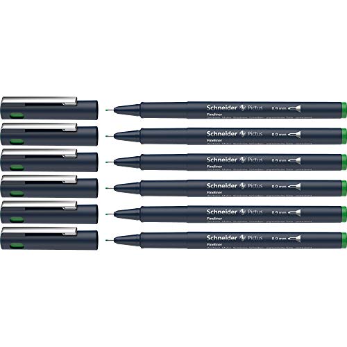 Marcador SCHNEIDER 116-10-01 Verde (Ponta Fina) Schneider - Marcadores e marcadores de texto - ponta fina, metal, tinta pigmentada, cores brilhantes