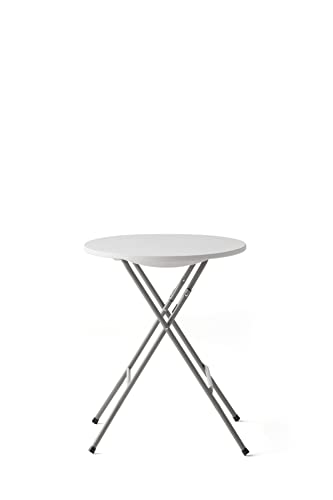 Mesa de Jardim FOLDING R 60 (Branco - Aço) F. BURGOS - Mesas dobráveis - plegável, aço inoxidável, resina, leve