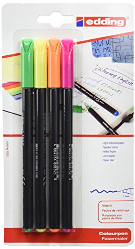 Marcador EDDING 1200 Color Pen (Multicor - Ponta 1.0mm) Edding - Canetas - multicor, ponta 1.0mm, tinteiro fácil de encher, resistente