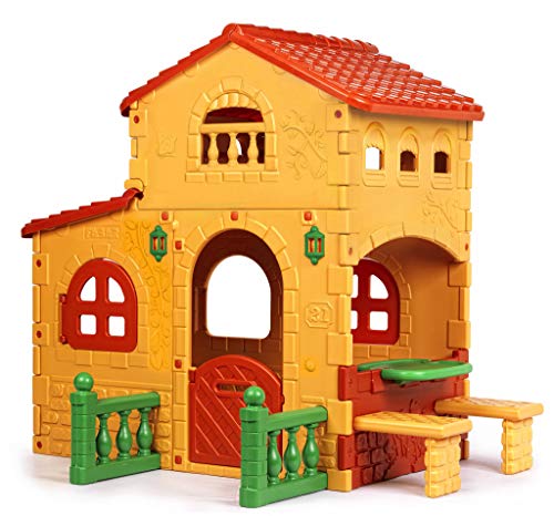 Casa de Brincar FAMOSA Gran Villa (Idade Mínima: 3) FEBER - Brinquedos - varanda, terraço, balcão, janelas abertas