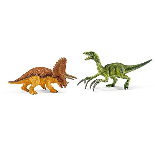 Conjunto de Bonecos SCHLEICH (Idade Mínima Recomendada: 3 anos) Schleich - Brinquedos - t-rex, Tricérata, pêlo, olhos grandes