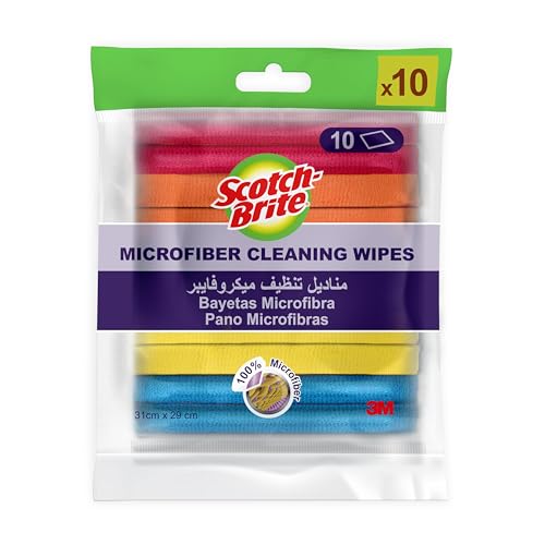 Esponja SCOTCHBRITE Basic (Microfibras - 8 x 15 cm) 3M - Panos de limpeza de loja e panos de limpeza de uso geral - microfibras, 8 x 1,5 cm, absorvente, sem manchas
